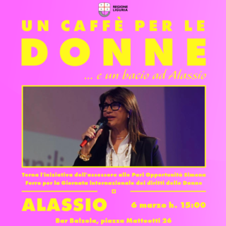 Alassio, "Un caffè per le donne": da Balzola incontro con l'assessore Simona Ferro