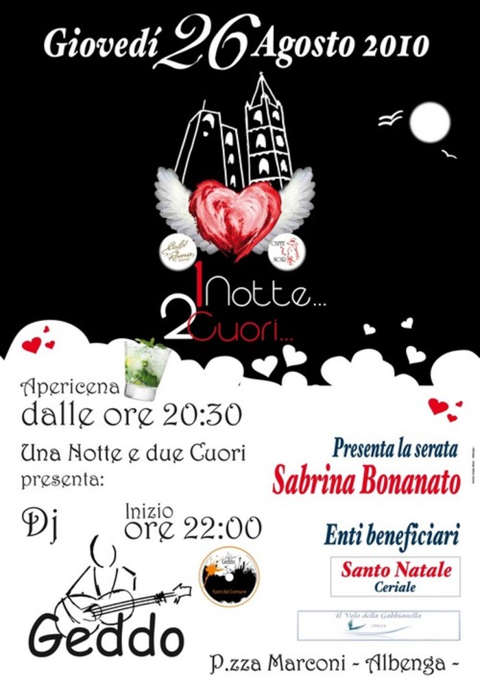 Albenga: “Una Notte Due Cuori”, giovedì l'ultima serata