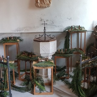 Vadino, allestito "presepe pasquale" nella chiesa di San Bernardino