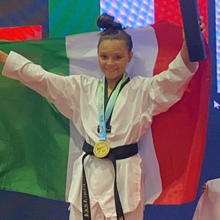 La giovane genovese Virginia Lampis medaglia d'oro ai mondiali di Taekwondo