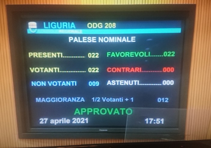 Nelle due foto: il momento della votazione in aula e il consigliere regionale Bozzano