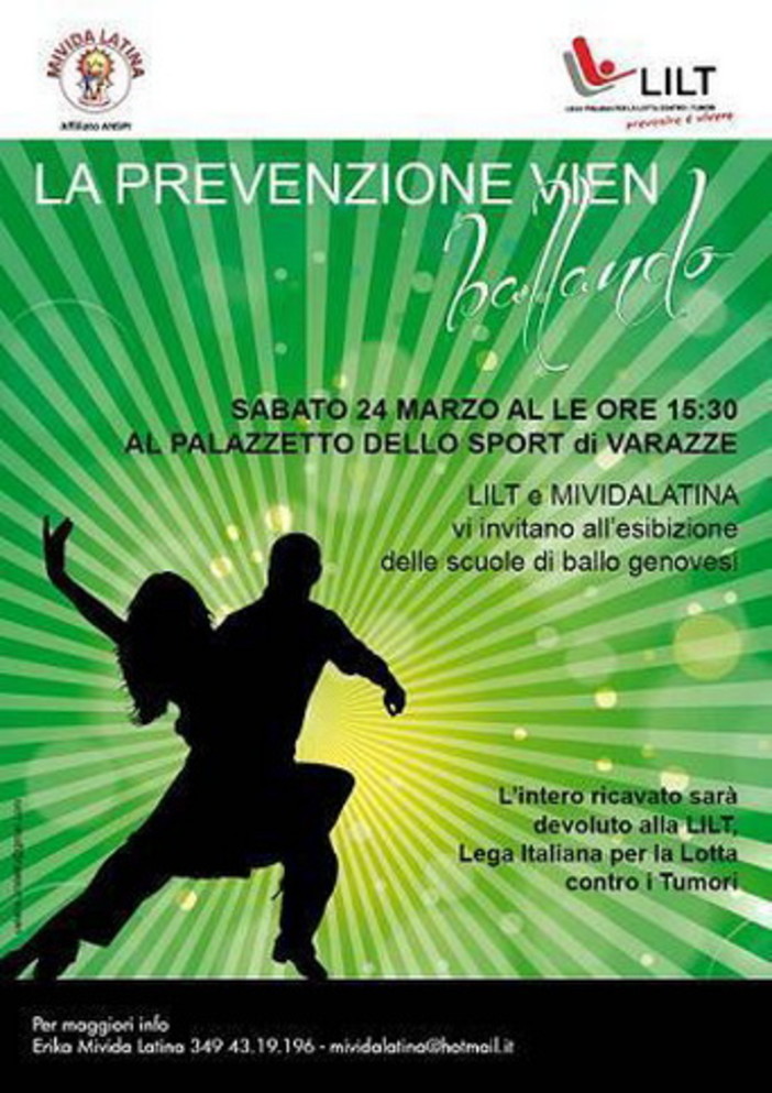 “La Prevenzione vien Ballando” al Palasport di Varazze