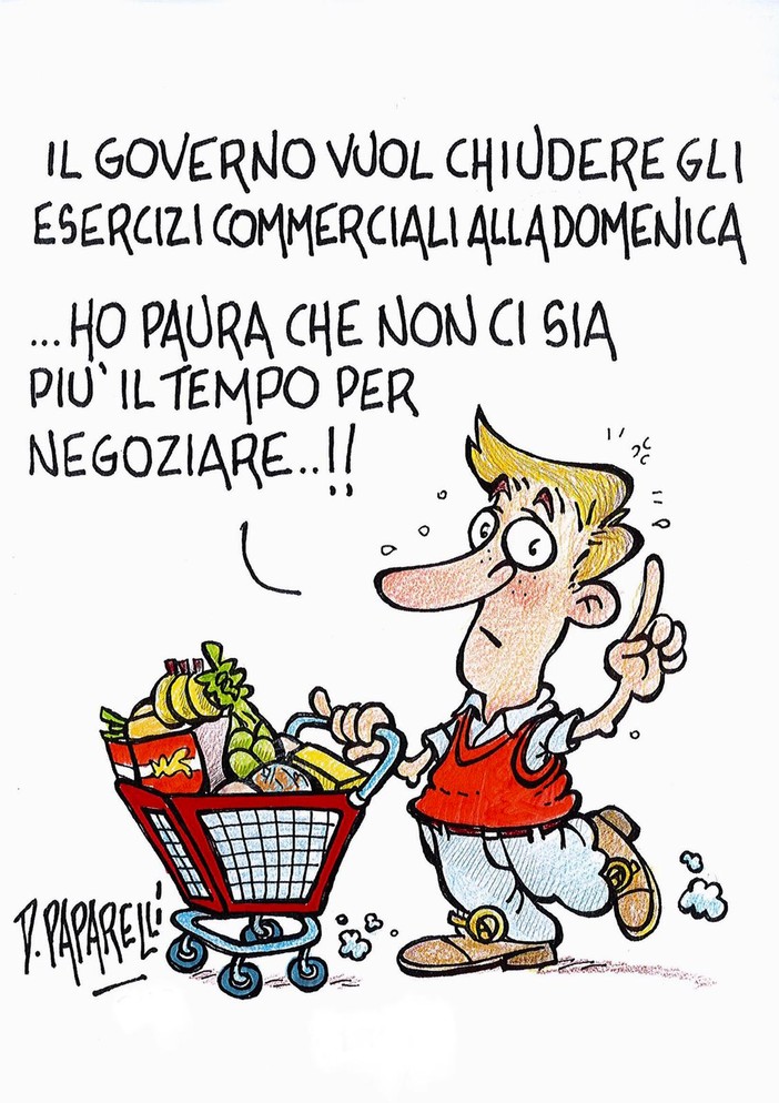 La "Vignetta del Weekend": negozi chiusi alla domenica, sì o no?