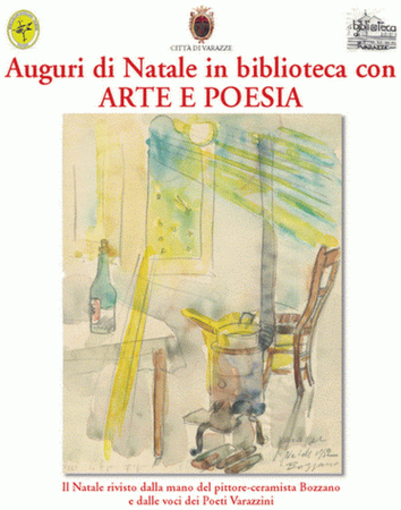 Varazze, auguri di Natale in Biblioteca con Arte, Poesia e Mostra di G. Bozzano