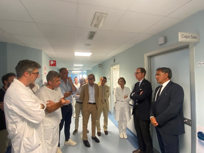 L'assessore Nicolò in visita al Santa Maria di Misericordia con, tra gli altri, il sindaco Riccardo Tomatis e il dg di Asl2 Michele Orlando