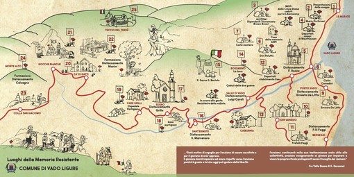 Vado Ligure, una mappa con 25 luoghi per raccontare la memoria della Resistenza