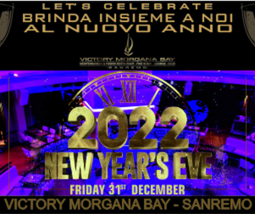 Per festeggiare il Nuovo Anno un menù paradisiaco e non solo al Victory Morgana Bay di Sanremo!