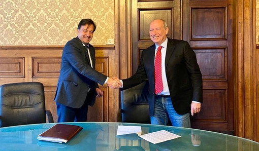 Giovanni De Filippi (a sinistra) col sindaco Marco Russo