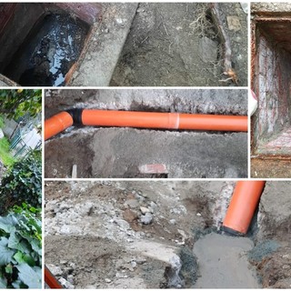 Savona, già avviati i lavori per rimediare alla perdita di acque nere in via Turati (FOTO)