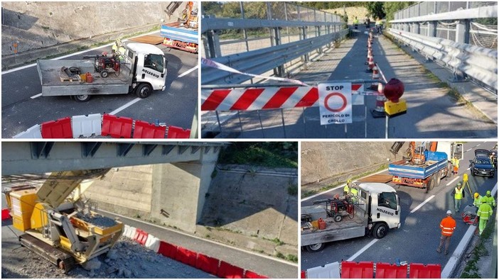 Cavalcavia danneggiato sopra l'A10 a Varazze, da stasera alle 22.00 via alla demolizione Cavalcavia danneggiato sopra l'A10 a Varazze, da stasera alle 22.00 via alla demolizione