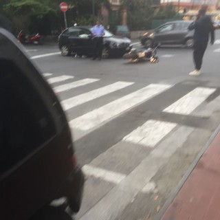 Scontro tra moto e auto ad Albenga