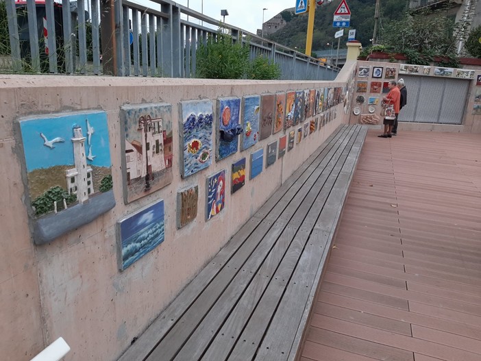 Vado Ligure: scoperta la targa dedicata al &quot;Muro degli Artisti&quot; (FOTO e VIDEO)