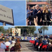 Inaugurata ad Albenga la nuova piazza dedicata al cantante e poeta Fabrizio De André (FOTO e VIDEO)