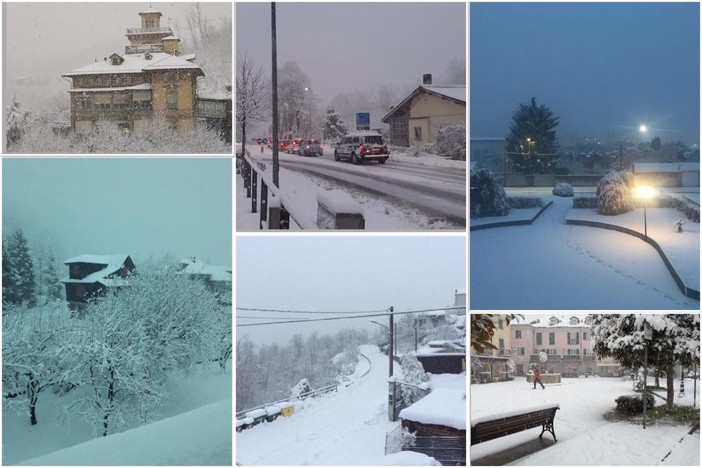 Prosegue a nevicare in Val Bormida: accumuli importanti (FOTO e VIDEO)