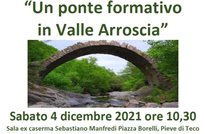 Pieve di Teco, domani l'evento 'Un ponte formativo in Valle Arroscia': scuola, enti locali e associazioni fanno rete