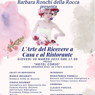 Alassio: giovedì prossimo un incontro sull’arte del ricevere con Barbara Ronchi della Rocca promosso dalla sezione Fidapa, guidata da Cinzia Salerno