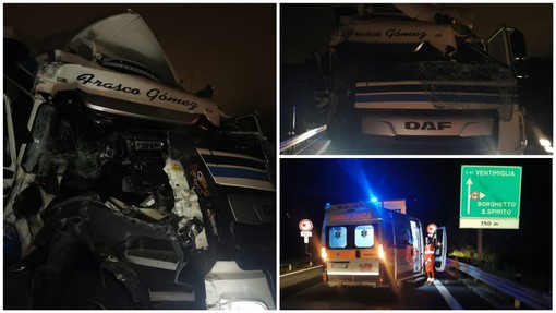 Borghetto S. Spirito, incidente sulla A10: coinvolti due mezzi pesanti (FOTO)