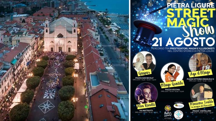 Pietra Ligure, domenica 21 agosto lo spettacolo itinerante “Street Magic Show”