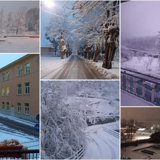 Neve in Val Bormida: 40 cm sul monte Settepani (Osiglia). Temperature sotto lo zero. A6 chiusa al traffico pesante