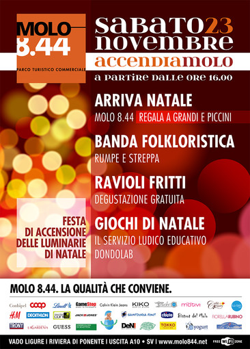 Vado Ligure, sabato Accendiamo il Natale al Molo 8.44
