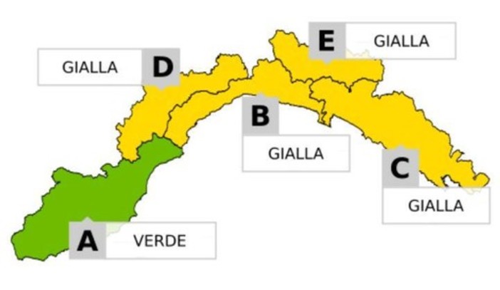E' scattata l'allerta meteo gialla: temporali previsti in Val Bormida e nel levante savonese E' scattata l'allerta meteo gialla: temporali previsti in Val Bormida e nel levante savonese