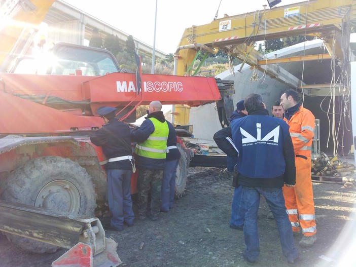 Andora: la DIA nei cantieri del raddoppio ferroviario Andora: la DIA nei cantieri del raddoppio ferroviario