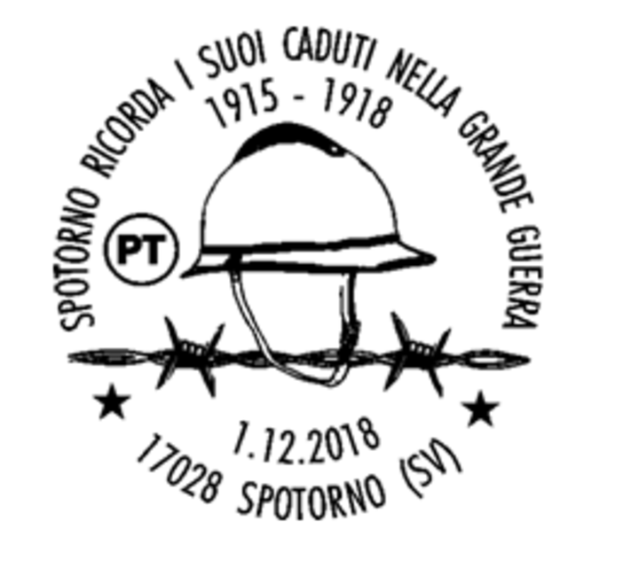 Spotorno, un annullo filatelico speciale per  i caduti  della grande guerra