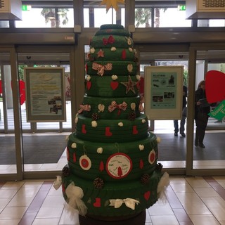 Albenga, inaugurato alla galleria commerciale "Le Serre" l'albero di Natale realizzato dagli allievi dell’Ente di Formazione professionale Elfo