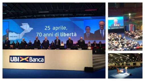 Molti soci liguri all'Assemblea Ubi Banca a Bergamo: dividendo a 0,08 euro per azione