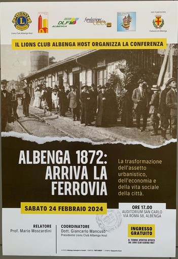 “Albenga 1872: arriva la ferrovia”: una conferenza per scoprire la trasformazione della città