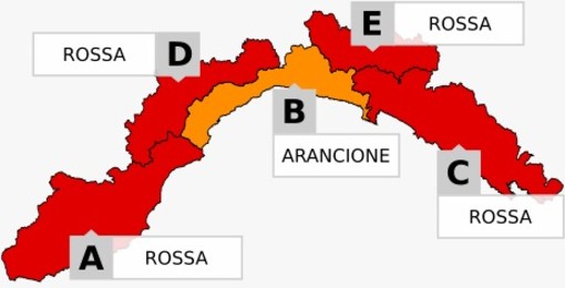 Maltempo, allerta arancione e rossa per temporali e piogge diffuse su tutta la Liguria