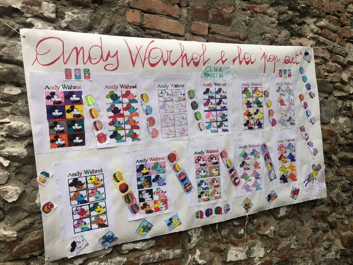 Albenga, i bambini delle "Paccini" interpretano la Pop Art Albenga, i bambini delle "Paccini" interpretano la Pop Art