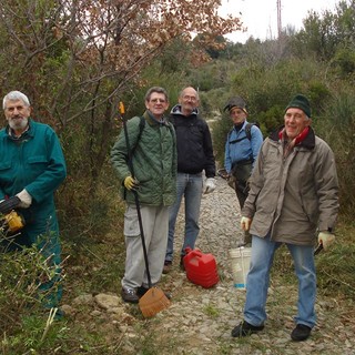 Gli alpini di Finale riportano all'antico splendore "Via della Regina", il sentiero dell'Imperatrice Margherita Teresa