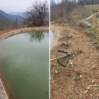 Altare, pulito il bacino artificiale in località Torre (FOTO)