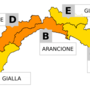 Maltempo, modificata l'allerta: diventa arancione nel levante savonese e in Val Bormida