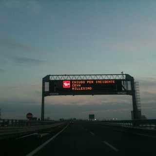 A6 Torino-Savona, tratto chiuso causa incidente tra Ceva e Millesimo