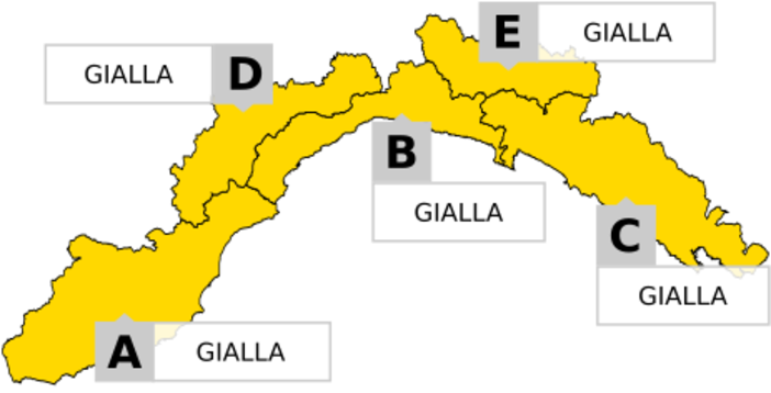Meteo: emanata l'allerta gialla su tutta la regione per sabato 2 novembre