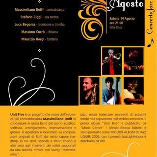 Altare: domani sera "Unit Five" in concerto