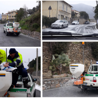 Albenga, spargisale in azione a Salea e Campochiesa
