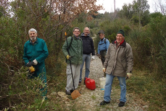 Gli alpini di Finale riportano all'antico splendore "Via della Regina", il sentiero dell'Imperatrice Margherita Teresa