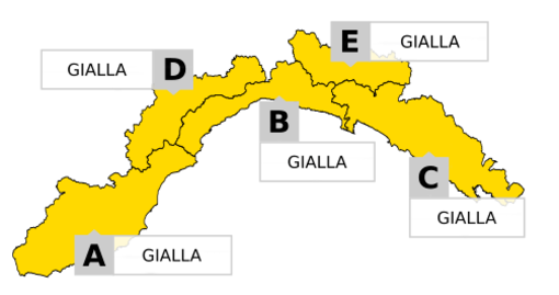 Maltempo, prolungata l'allerta gialla in tutta la Liguria Maltempo, prolungata l'allerta gialla in tutta la Liguria