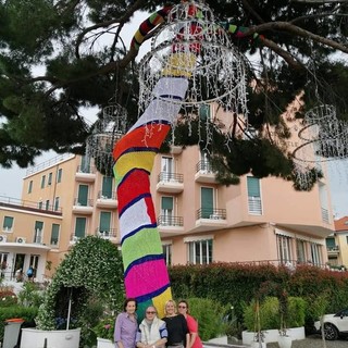 A Celle l'albero "con il maglione" diventa il primo come installazione record in Italia