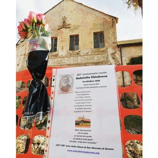 383esimo anniversario dalla morte di Chiabrera: gli "Amici del San Giacomo" omaggiano il poeta