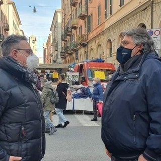 Amedeo Mosca, presidente Fiva con il consigliere regionale Angelo Vaccarezza