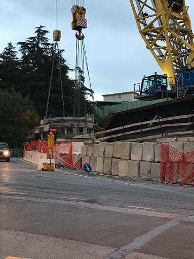Savona, continuano i lavori di smantellamento della talpa dell'Aurelia bis: prevista la chiusura della strada
