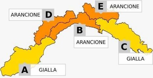 L'ARPAL rende noti i bollettini delle allerte meteo fino a giovedì