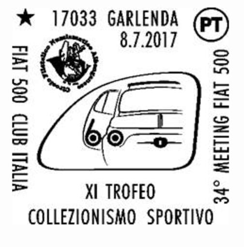 Un annullo filatelico per festeggiare i 60 anni della 500 Un annullo filatelico per festeggiare i 60 anni della 500