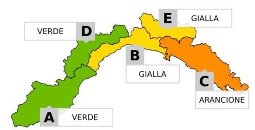 Maltempo, il 22 gennaio allerta meteo per piogge diffuse e temporali sul centro levante ligure