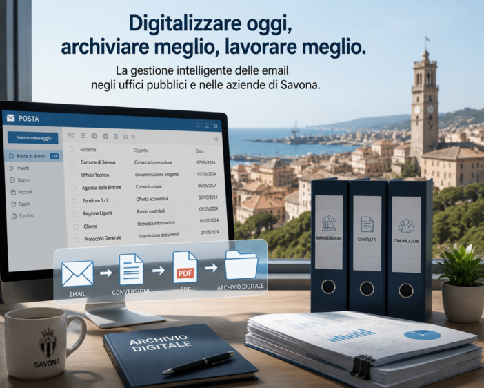 Come digitalizzare e archiviare la posta elettronica negli uffici pubblici e nelle aziende di Savona