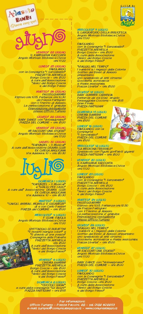 Alassio, il calendario eventi bambini estate Alassio, il calendario eventi bambini estate
